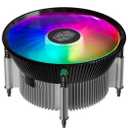 Cooler Master i70C LGA1700 ARGB Intel Low-Profile CPU Air Cooler, Anodized Black Aluminum Fins, Copper Insert Base, 95W TDP CPU Support, 120mm ARGB 3-Pin Fan for Intel LGA1700 For Desktop