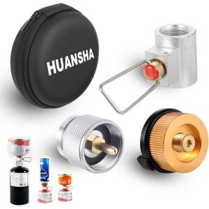 3-Piece Propane/Isobutane/Butane Refill Adapter Set - Camping Backpacking Stove Refill Adapter Valve for 1LB Propane/Butane Gas Tank