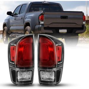 AUTOONE For Toyota Tacoma Tail Lights Assembly, Black Smoked Tail Lamp Assembly Fit for 2016-2023 Tacoma Pickup Rear Factory OEM Driver Side & Passenger Side, Without Bulbs