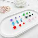 2 x 200PCS 10MM Round Crystal Acrylic Beads Crystal Faceted Beads Spacer Beads for DIY Crafts Jewelry Making, Bracelets Necklaces Wind Chimes Suncatchers Loose Gemstones(61-Purple)