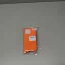 Compatible with iPhone 14 Pro,Crossbody Phone Case with Lanyard Cute Soft Silicone Case with Adjustable Shoulder Strap Shockproof Protector Compatible with Women Girls Orange