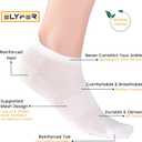 Unisex Thin Rayon Ankle Socks, Breathable Low Cut Athletic Running Sports Socks for Women and Men 4-8-12 Pairs (White)