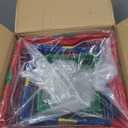 Pinkunn 3D 2.8 ft Lighted Gift Boxes Outdoor Decorations Set of 3, 50 LED Stackable Nesting Gift Boxes Battery Operated for Winter Outdoor Decoration(Green, Blue, Red,Classic Box Style)