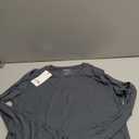 Netdraw Women's Lightweight Bamboo Viscose T-Shirt Buttery Soft Curved Hem Long Sleeve Sleep Lounge Pajama Tops (Large)