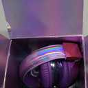 QearFun Kids Bluetooth Headphones, 60H Playtime, 74/85/94dB Safe Volume Limit, Metallic Gradient Wireless Headset with HD Mic, Fast Charging, Foldable, Wired 3.5mm Mode for School/Tablet/Travel (Purple)