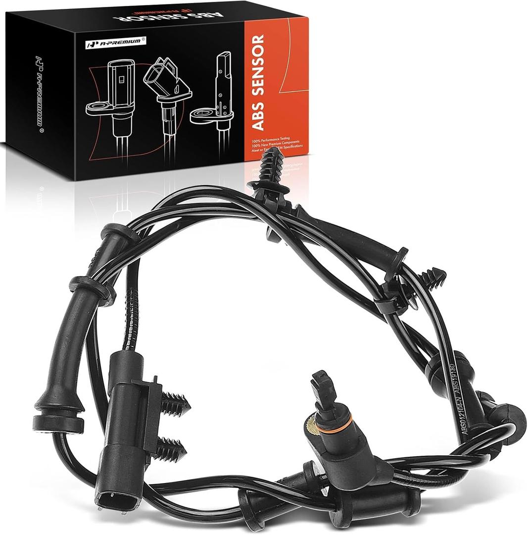 A-Premium Front Left/Right ABS Wheel Speed Sensor Compatible with Jeep Wrangler 2007-2017, Wrangler JK 2018, 3.6L 3.8L - Front Driver or Passenger Side, Replace# 68003281AC, 68003281AA