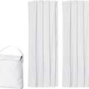 Amazon Basics Portable Blackout Curtain Shade with Suction Cups, Noise Reducing, Energy Saving, 50"W x 78"L, White, 2-Pack