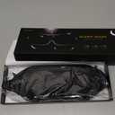 MZOO Luxury Sleep Eye Mask for Side Sleeper Men Women, Zero Eye Pressure 3D Sleeping Mask, Light Blocking Patented Design Night Blindfold, Soft Eye Shade Cover for Travel, Black