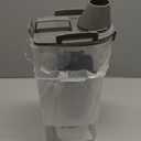 TBMax Rice Container Cereal Storage Container 2 Pack 5 Lbs, Kitchen Pantry Dry Food Storage Holder with Easy-Pouring Spout & Handy Cup, Small Pet Dog Cat Food Dispenser for Daily Feeding -Grey (Grey 3+3Qt)