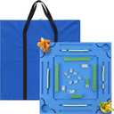 Floating Mahjong Table for Pool with Large Waterproof Storage Bag Spa Hot Tub Beach Party Floating Game Table for Poker, Card, Dominoes, Board Games and Summer Party Supplies(Blue)