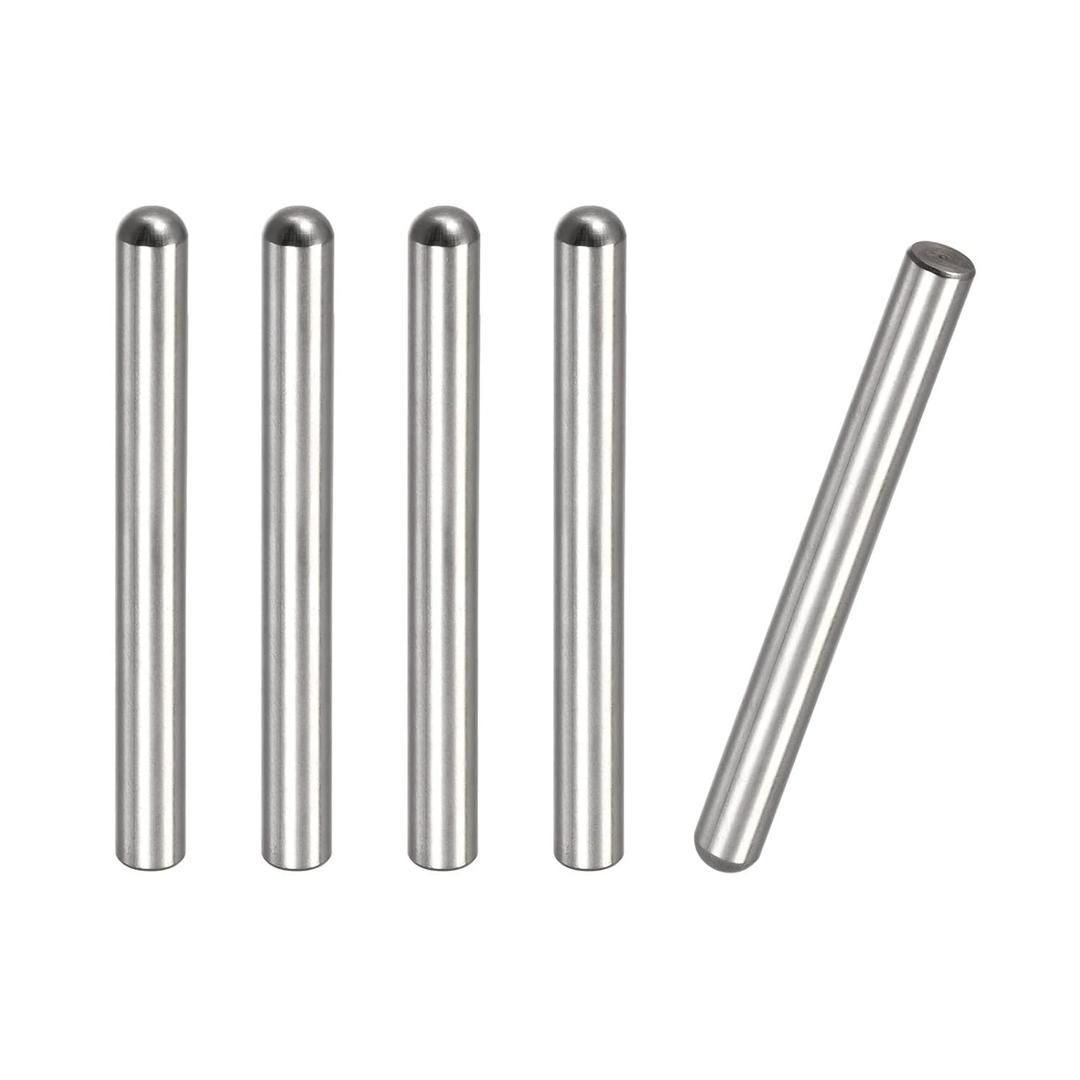uxcell 8x80mm Dowel Pins, 5pcs 304 Stainless Steel Round Head Flat Chamfered End Dowel Pin Bunk Bed Pins Shelf Pegs Support Shelves Fasten Elements