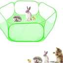 Small Animals Playpen, Portable Pop-up Open Interactive Pet Tent, Indoor Outdoor Fence for Rabbits, Guinea Pig, Hamster, Chinchillas, Kittens, Puppies