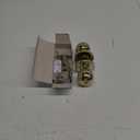 Ball Design Door Knob with Lock, Privacy Round Shaped Keyless Doorknob for Bathroom/Bedroom, Polished Brass Finish (1 Pack)