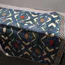 KILOCOCO Hallway Runner Rug 3x10 Runners for Hallways Washable Runner Soft Non Slip Printed Geometric Rubber Backed Low-Pile Rug Runners for Bedroom Kitchen Living Room Boho Rugs, Teal/Blue