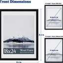 18x24 Poster Frame 3 Pack, Fits 12x16 with Mat or 18x24 Without, Black Wood