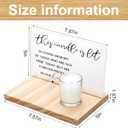 3 Pcs Sympathy Gifts Memorial Candle Acrylic and Wooden In Loving Memory Wedding Signs for Loss of Loved One Memorial Sign Bereavement Gifts (Wing)