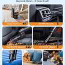 Car Vacuum, 5 in 1 Portable Mini Cordless Vacuum with 23,000Pa Powerful Suction, 10 Attachments, 180 Foldable, Type-C Charge, LED, Small Vacuum Cleaner for Car, Home, Pet, car Accessories
