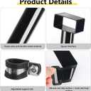 Heavy-Duty Grow Tent Mounting Bars, Durable Side Support Pole with Non-Slip Hook and Loop Straps for Indoor Grow Tents to Prevent Wall Suction (2 * 4)