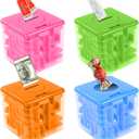 4 Packs Money Maze Puzzle Boxes, Money Gift Boxes for Cash Pop Up, Money Puzzle Box for Cash Gift Kids Adults
