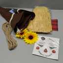 Scarecrow Costume Adult Women, Scarecrow Hat Headband Neck Piece Wrist Leg Ties Face Decals Makeup, Accessories Set for Halloween