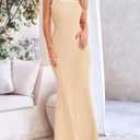 PRETTYGARDEN Spring Dresses for Women 2025 Summer Resort Wear Sexy Bodycon Sundress Spaghetti Strap Vacation Maxi Dress (XL)