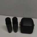 Mini Karaoke Machine, Portable Bluetooth Karaoke Speaker with 2 Wireless Microphones and Party Lights for Kids and Adults, Birthday Gifts for Girls Boys Family Home Party (Black 2 Mics)