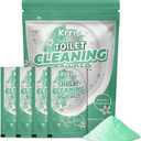 2 x Toilet Bowl Cleaner Powder - Self-Activating Toilet Cleaner for Stubborn Stains & Limescale, Deep Cleaning Foam with Jasmine Fragrance, Safe Toilet Cleaning Supplies (4 Packs  3 oz)