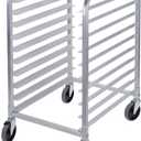 Profeeshaw Bun Pan Bakery Rack 10 Tier with Wheels, Aluminum Racking Trolley Storage for Half or Full Sheets