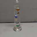 Small Galileo Thermometer 7 inch Glass Galileo Thermometer with 4 Multi Colored Balls from 64ºF to 76ºF Gorgeous Gift for Family or Friends Present Home, Office Indoor and Outdoor Décor