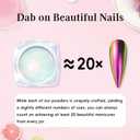 5 x Trial Size Chrome Nail Powder for Nail Art 0.2g - 1 Jar Mirror Holographic Mermaid Pigment for Dip Powder Nails, Acrylic Nails, Resin Art, Manicure (Purple)