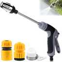 Pressure Washer, High Pressure Water Gun, Portable Washer for Car, Floor, Wall Cleaning, With 360° Rotating for Three Spray Modes (Water Gun + Connector)