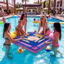 Large Floating Mahjong Table for Pool Hot Tub Float Board for Mahjong Card Games Swimmingpool Dominoes Poker Adults Pool Game Tray for Summer Party Indoor Outdoor(29 x 29 x 2 Inch,Classic)
