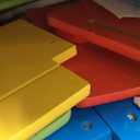 Delta Children Kids Table and Chair Set (4 Chairs Included), Natural/Primary