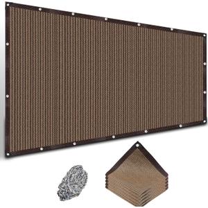 Shade Cloth with Grommets and Ropes, 90% UV-Blocking Sun Shades Outdoor Patio, 10 X 20 FT Pergola Shade Cover, Mesh Sun Shades for Greenhouse, Garden, Backyard