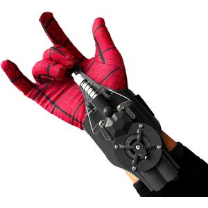 SUIZU Web Shooters, Spider Silk Launcher for Kids - USB Charging, Rope Launcher - Can Grab Small Objects (Black)