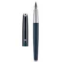 HongDian 525 Dark Blue Fountain Pen, Extra Fine Nib Classic Pen Includes Metal Pen Case and Refillable Converter