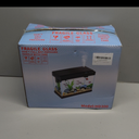 Smart Aquarium Fish Tank with Silent Water Pump, 2.4 Gallon Small Aquarium with Quick Start Kit, Temperature Display, Humidifier and RGB Lights, Perfect for Home, Office, and Decor, Black