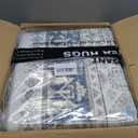 zesthome 8x10 Area Rugs for Living Room,Non-Slip Backing Washable Rugs,Vintage Large Area Rug,Stain Resistant Home Decor Rug (Blue/Beige,8'x10')