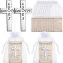 Landical 10 Sets God Loves You Pocket Cross Mini Metal Cross with Prayer Card Organza Bag Encourage Gifts Bulk Christian Faith Reminder for Easter Church Gifts Praying Favor