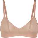 NEGATIVE Underwear  Sieve Non-Wire Bras for Women  Comfortable Wireless Bras  Supportive with Breathable Fabric (3, Buff)
