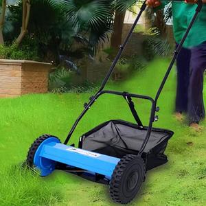 Reel Lawn Mower with Grass Catcher and Tool-Free Blade Adjustment, 5-Blade Manual Push Lawn Mower, 5-Position Height Adjustable