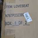 Christopher Knight Home Sabbo 87.50" Boucle Upholstered Couch, Oversized 2 Seater Sofa, Curved Soft Seating Lounge Sofa Chair, Cozy Loveseat with Armrest, Reading Sofa for Living Room Home Rest, Beige (Boulce White)