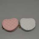 2 Pack Little Girl Purses, Heart Shaped Children Crossbody Bag with Pearl Handle, Mini Cute Kid Purse with Chain Strap, Princess Handbag Wallet Gift for Kids, Easter, Birthday Gift