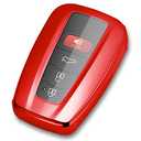 Lcyam Key Fob Cover Remote Case Protector Compatible with 2022 2023 2024 Highlander Corolla Hatchback RAV4 XLE Prius Camry Hybrid XSE Avalon Remote Key, Red