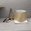 Signature Design by Ashley Latoya Contemporary 25" Curved Glass Table Lamp, Champagne