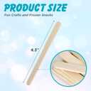 Darice 2000 Pcs Popsicle Stick, 4.5" Natural Wood Craft Sticks Supplies, Ice-Cream Stick Pop, Ages 3+