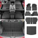 powoq Floor Mats Compatible with 2023-2025 Mazda CX-5 Trunk Mat TPE Backrest Mat TPE Mats Replacement for Mazda CX-5 2023-2025 Accessories(Fit 23-25 CX-5, Rear Cargo Mat+Rear Backrest Mat+Floor Mats)