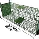 ARIFARO Animal Cage Trap (31" L x 10" W x 11" H) Humane Live Cage Trap Double-Door Metal Capture Cage for Skunks,Raccoons,Rabbits,Stray Cats,Squirrels,Moles,Gophers
