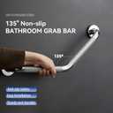 20 Inch Bathroom Grab Bar, Satin Brushed Nickel Angled Grab Bar with Anti-Slip Knurled Grip, Stainless Steel Bath Balance Bar, 1.0" Tube Safety Hand Rail Support, Handicap Elderly Assist Bath Handle