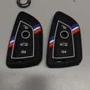 SUGOPADEN 2Pcs Key Fob Cover Compatible with BMW X1 X2 X3 X4 X5 X6 X7 2 3 4 5 6 7 8 Series M2 M3 M4 M5 M8 I4 Z4 2015-2026, Silicone, Black
